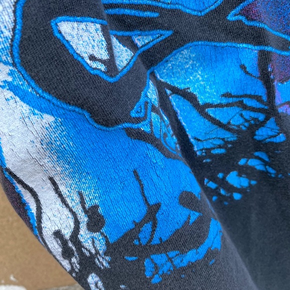 🔥🔥 Vintage Pink Floyd band tee shirt 90s AOP xl blue concert tour Winterland - Picture 7 of 7